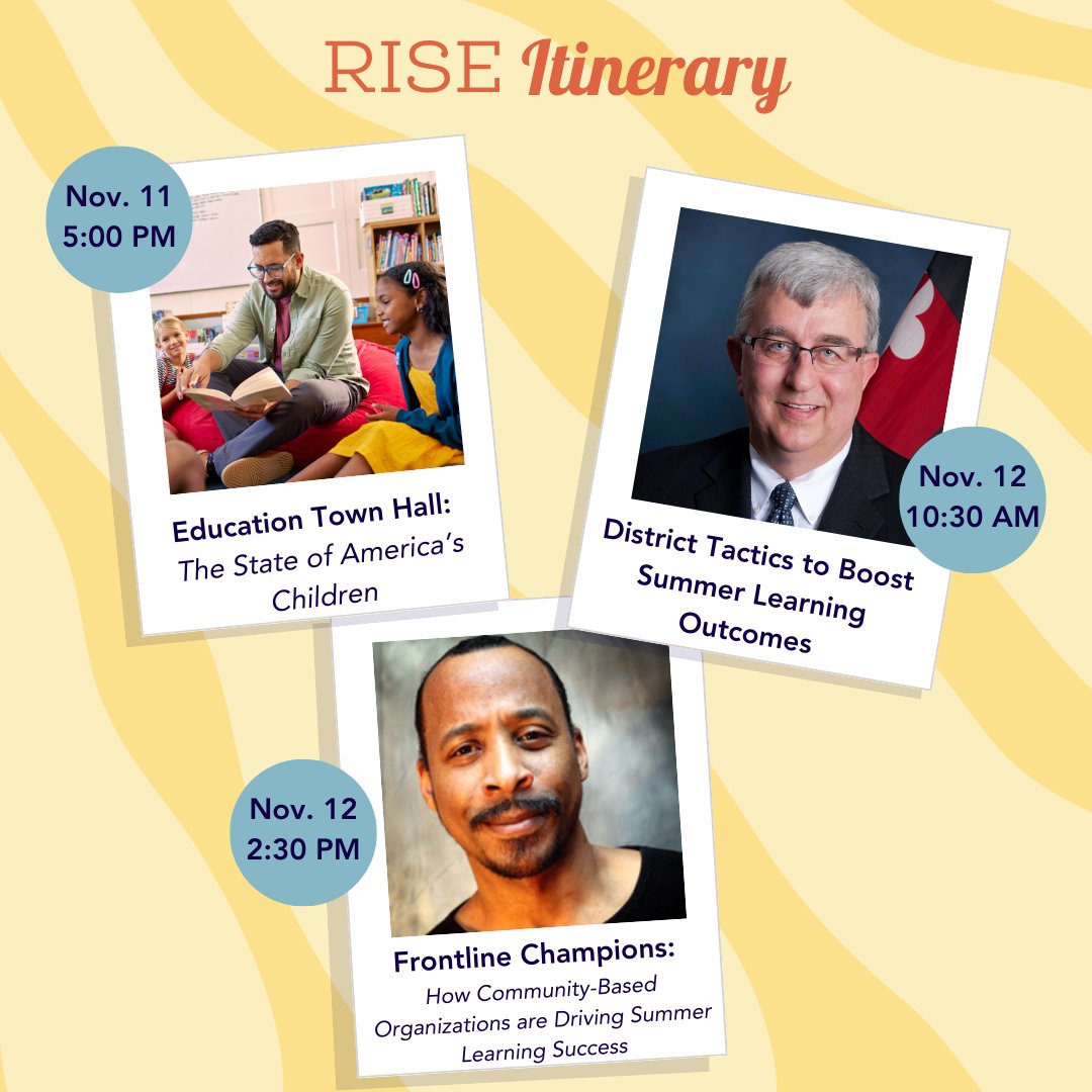 We hope to see you at the 2024 National Summer Learning Summit! Join us to learn how the RISE Summer Learning Program is driving student success. Schedule a coffee chat: bit.ly/3C2yRbC