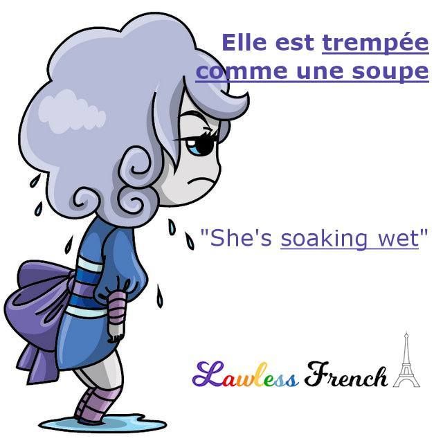 LawlessFrench's tweet image. Trempé comme une soupe = Soaking wet⠀⠀⠀
⠀⠀⠀
Read the lesson and examples and listen to the pronunciation at LawlessFrench.com ⠀⠀⠀
⠀⠀⠀
#frenc