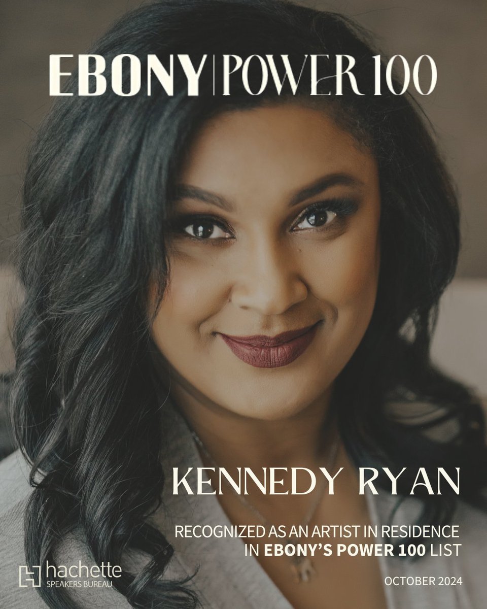 A huge congratulations to Kennedy Ryan for being selected for EBONY's annual Power 100 list in the Artists in Resident category! The list salutes Black talent across entertainment, sports, business, and culture ❤️‍🔥🎉