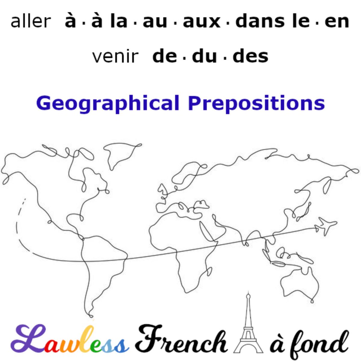 English has 3 geographical prepositions: to, in &amp; from. 

In #French, we have more than 3 &amp; knowing which one to use is often dependent on 3 main factors: location, gender &amp; number.

Let's break down the steps &amp; look at several examples: lawl.es/geo-prep-afond

#learnfrench