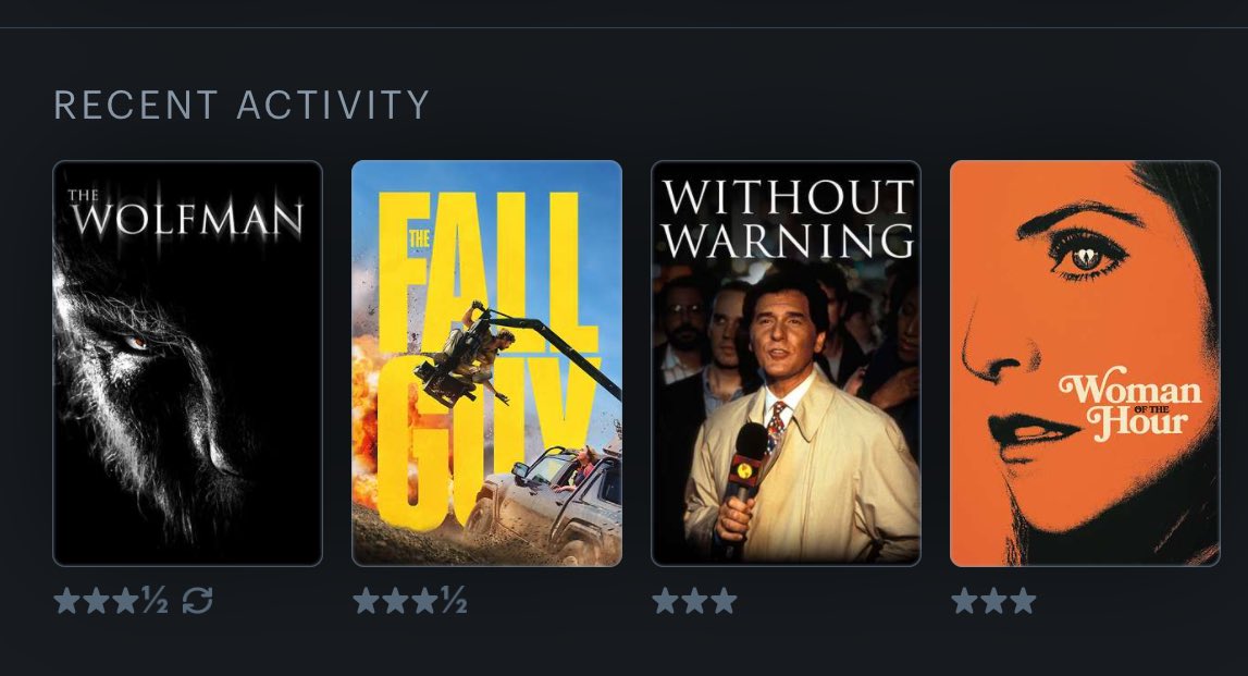 #LetterboxdFriday #LastFourWatched