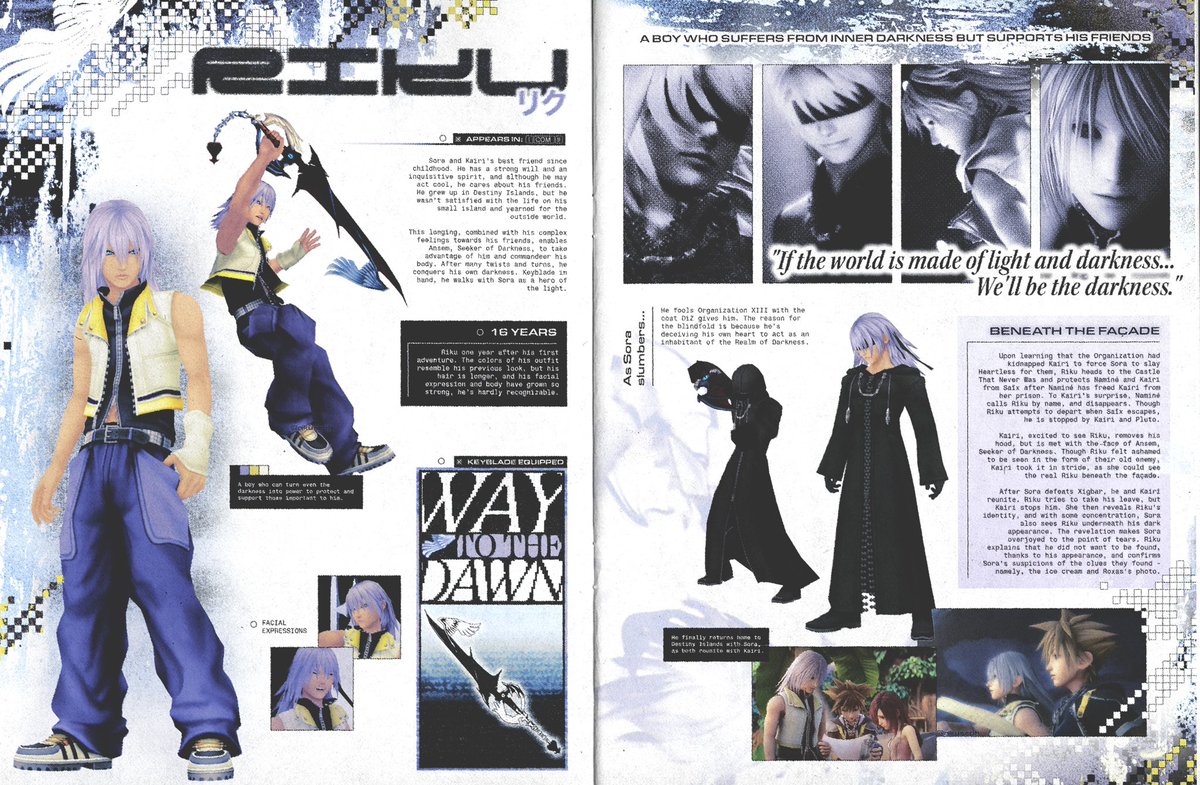 rikuseph's tweet image. #riku ultimania spread redesign