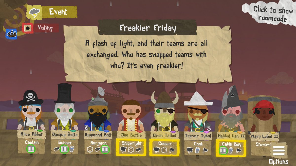 Coming next week in the Paper Pirates Swapful Update - New Event: Freakier Friday! 🙈🙉🙊

Everyone loves a Freaky Friday, so we made it even freakier! Three pirates will be randomly chosen, and their current teams will all be randomly swapped with each other. It’s freakier!