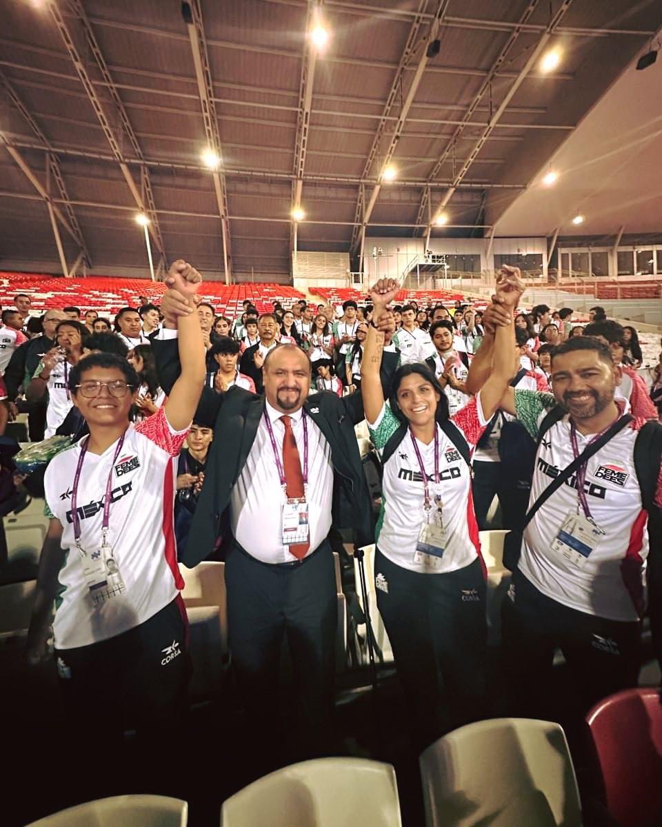 Inspiración Deportiva Sello NRL (@inspiracindepo) on Twitter photo 🥇Rubén Rodríguez López 🇲🇽 <a href="/FEMEDEESOFICIAL/">Federación Mexicana de Deporte Escolar</a> conquista el oro en la modalidad de kata individual en la jornada inaugural del karate en Bahréin 2024 <a href="/ISFsports/">@isfsports</a>
#Gymnasiade2024
#México 🥇Rubén Rodríguez López 🇲🇽 <a href="/FEMEDEESOFICIAL/">Federación Mexicana de Deporte Escolar</a> conquista el oro en la modalidad de kata individual en la jornada inaugural del karate en Bahréin 2024 <a href="/ISFsports/">@isfsports</a>
#Gymnasiade2024
#México