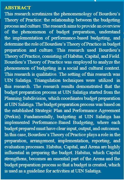 Reaksi_Journal's tweet photo. Rahayu, Siti Nurhayati Ning, et al. “Phenomenology of #BourdieusTheoryofPractice: The Relationship Between the #Budgeting Process and Culture.” Riset Akuntansi Dan Keuangan Indonesia, vol. 9, no. 1, 2024, pp. 50–75. https://t.co/o8NV1qtH6m, https://t.co/BGWXVAdN8v. https://t.co/gTTSKkclkq
