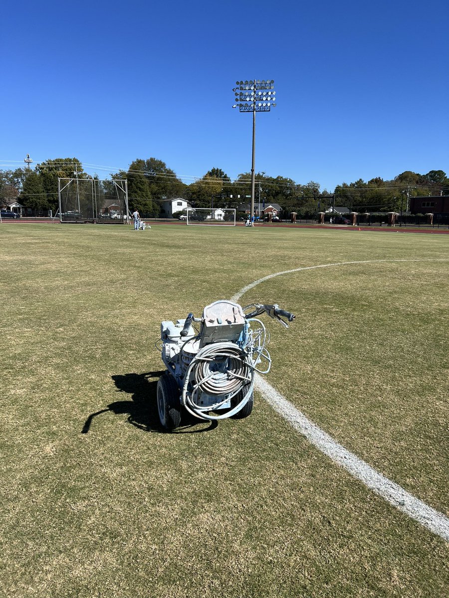 Three machines working at MTSU soccer. In and out and on to the next field. Want to save some time and not worry about your athletic fields being painted ? Give us a DM and let’s get you painted!