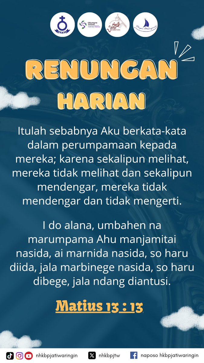 Shalom, selamat pagi Naps!

Sebelum memulai kegiatan pada hari ini, marilah kita membaca sejenak renungan harian berikut ✨

Semangat menjalankan aktivitas hari ini☺️

Tuhan Yesus Memberkati😇🫶🏻