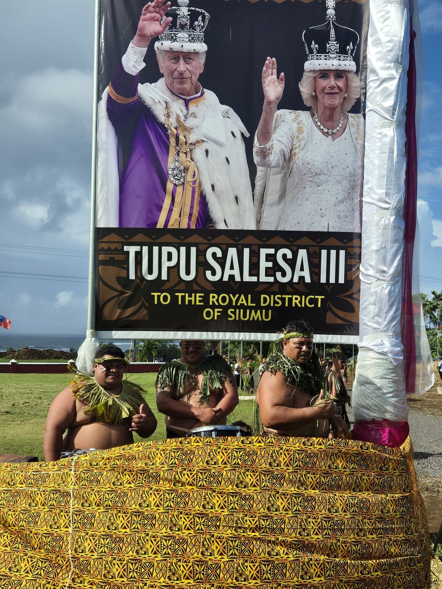 🇼🇸 Arrival of King Charles III and Queen Camilla in Siumu and bestowal of the honorary title on the King; Tō'aiga-o-Tumua #CHOGM2024