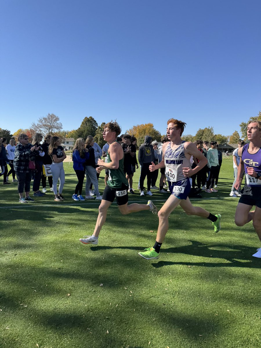 16:46.
School course record.
Still growing.
We are BEAST. 
We are family.
We run these streets.
That is all. Until next season, well done <a href="/ChieftainNation/">Bellevue East</a> runners.
