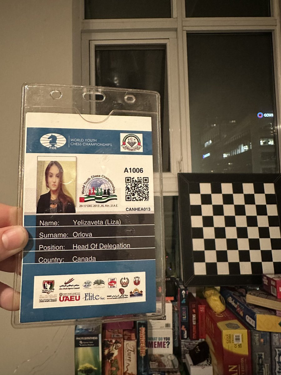 ChessWithLiza's tweet image. After almost a decade, it’s been nice to get some of my old things back from childhood / teenage years. 

Was nice to find this! ✨ 

I was Head of Delegation &amp;amp; coach of the Canadian team in 2013 at the World Youth #Chess Championship in UAE! 💪

#wycc #uae #Throwback