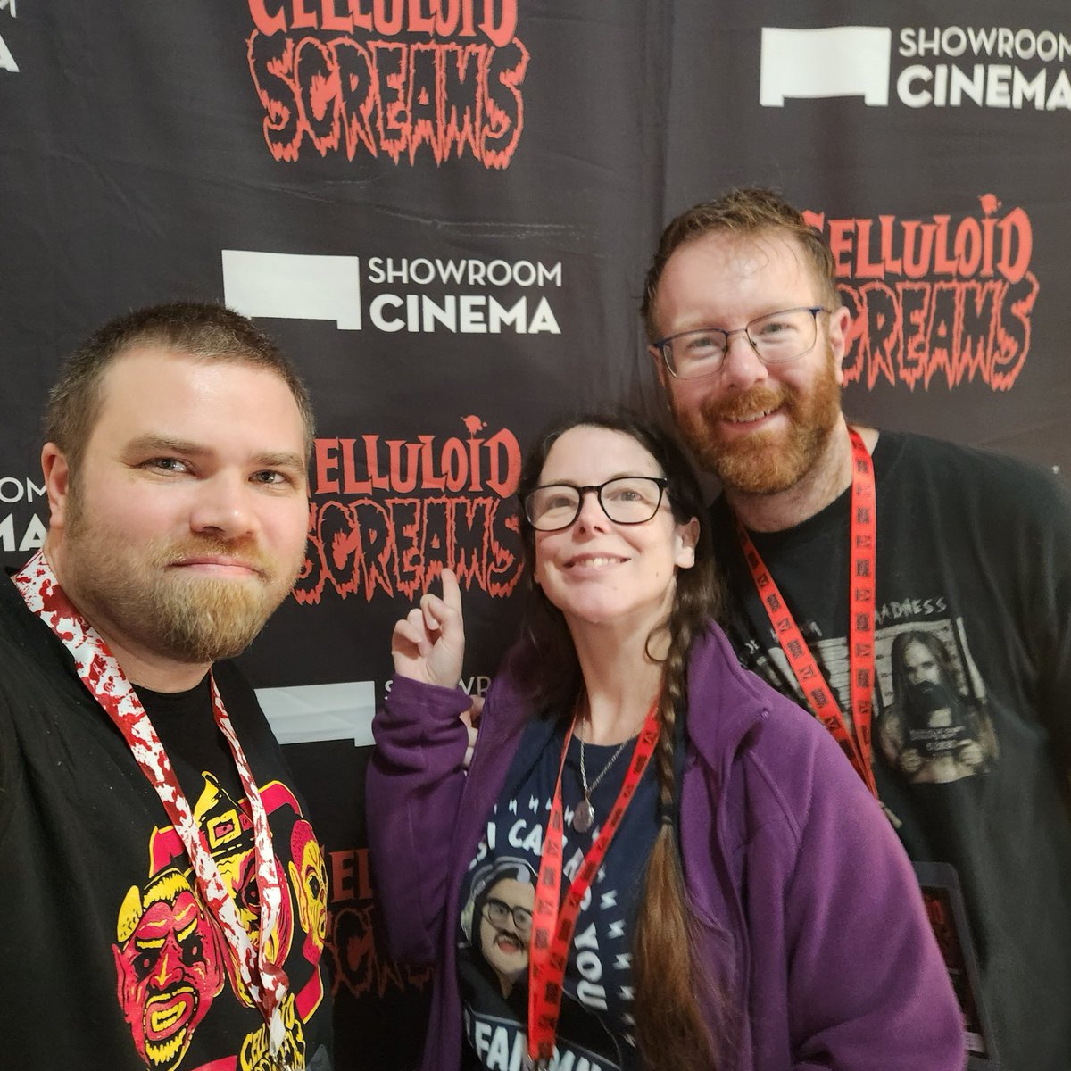 tremorphonic's tweet image. Day 2 #CelluloidScreams 2024. Today's lineup: #ChildrenOfTheWickerMan with Q&A, @Astron6 live commentary of #TheEditor #7Keys with Q&A, #TheWailing #TheLastVideoStore with Q&A, 35mm print of #Pieces thanks @Robertnevitt7 @shefhorrorfest
#HorrorMovies #NowWatching #FilmFestival
