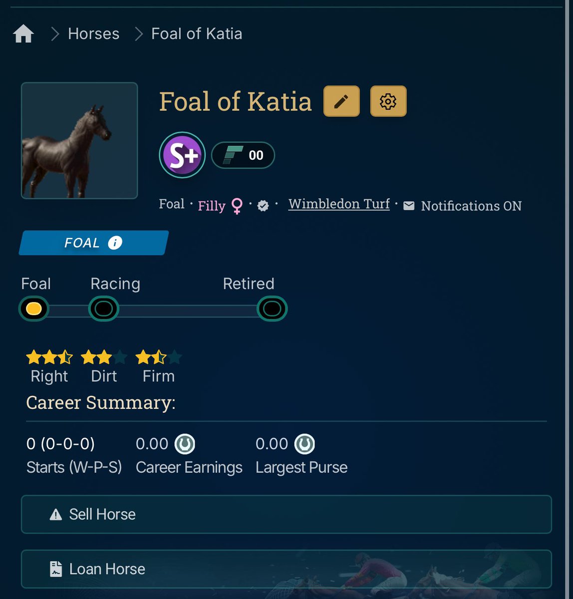 tjmac55's tweet image. Season 21 giveaway!

Anyone who breeds to a Wimbledon Stud this season will be entered to win an S+ filly! 

like this tweet for 2 extra entries 

repost for 5 extra entries 

comment the stud you bred with for 10 extra entries 

photofinish.live/horses/312bb52…