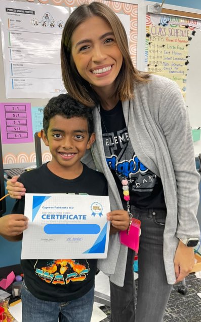 Kirk Elementary (@kirkelementary) on Twitter photo We are so proud of our first of three students who earned a <a href="/CyFairISD/">Cypress-Fairbanks ISD</a> Distinguished Bus 🚌 Rider Certificate.
This super second grader was recognized for being safe and helping others, especially when Pre-k students need help putting on their seatbelts. #KirkCan 💙🐾 We are so proud of our first of three students who earned a <a href="/CyFairISD/">Cypress-Fairbanks ISD</a> Distinguished Bus 🚌 Rider Certificate.
This super second grader was recognized for being safe and helping others, especially when Pre-k students need help putting on their seatbelts. #KirkCan 💙🐾