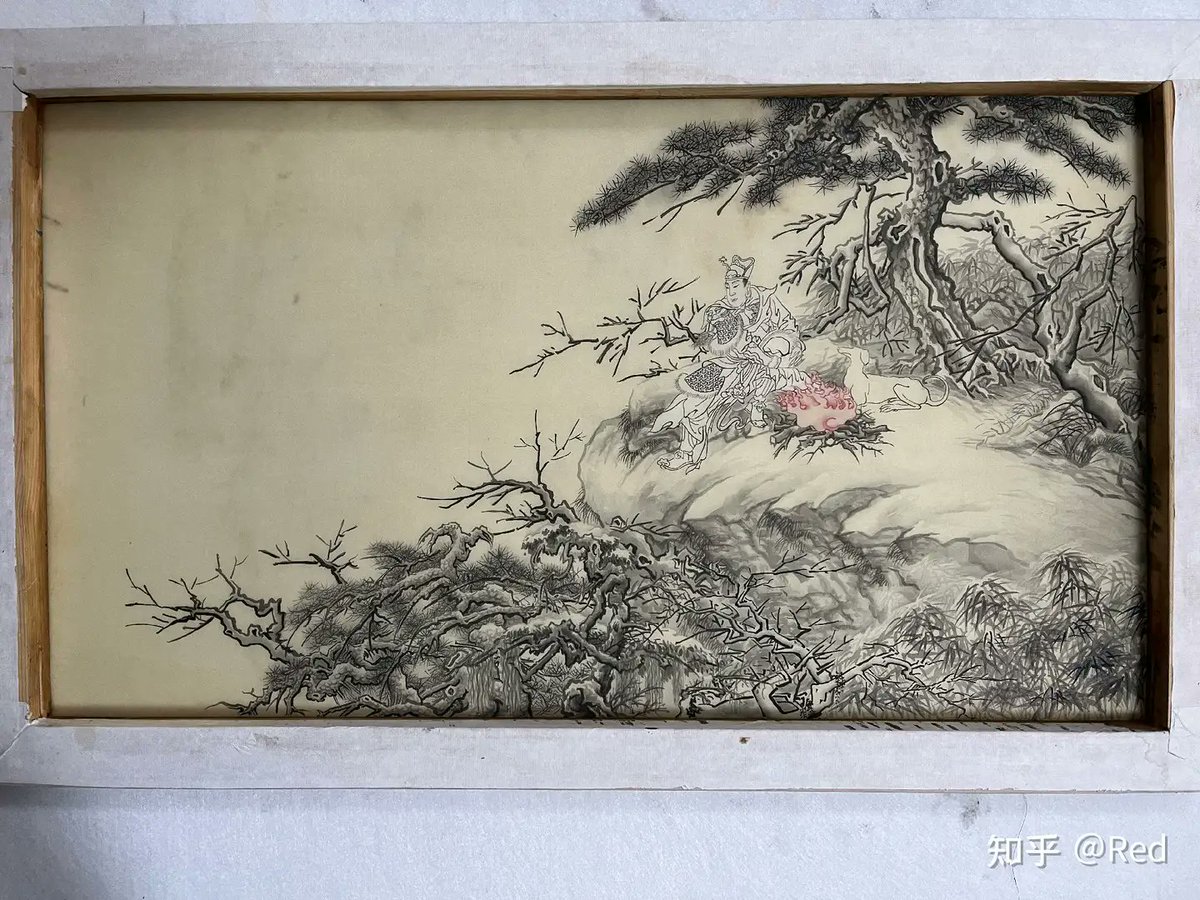 黑神话中的壁画，我以为创作时候就是电子版，没想到是按传统工艺三矾九染创作出来的真实作品

原创作者在知乎当然回答：
zhihu.com/question/66552…