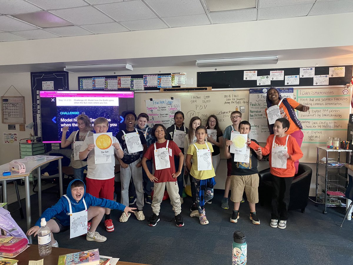 Jessica Butts (@mrsbin5th) on Twitter photo How fast does the Earth spin around the sun? These 5th graders tried it out themselves! <a href="/ClardyElemNKC/">Clardy Elementary</a> <a href="/MysterySci/">Mystery Science</a> How fast does the Earth spin around the sun? These 5th graders tried it out themselves! <a href="/ClardyElemNKC/">Clardy Elementary</a> <a href="/MysterySci/">Mystery Science</a>
