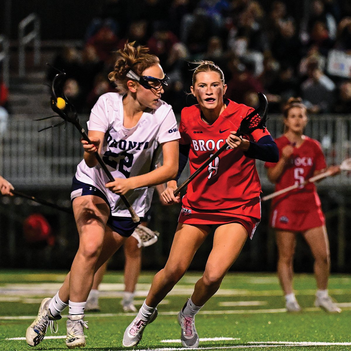 OUAsport's tweet photo. Final scores from day 1 of the #OUA Lacrosse Championship!🥍

@McMasterSports  | 2
@WLUAthletics | 23

@brockbadgers  | 8
@Varsity_Blues  | 15

📸Mackenzie Gerry

#BannerSeason https://t.co/JocCu1F8rx