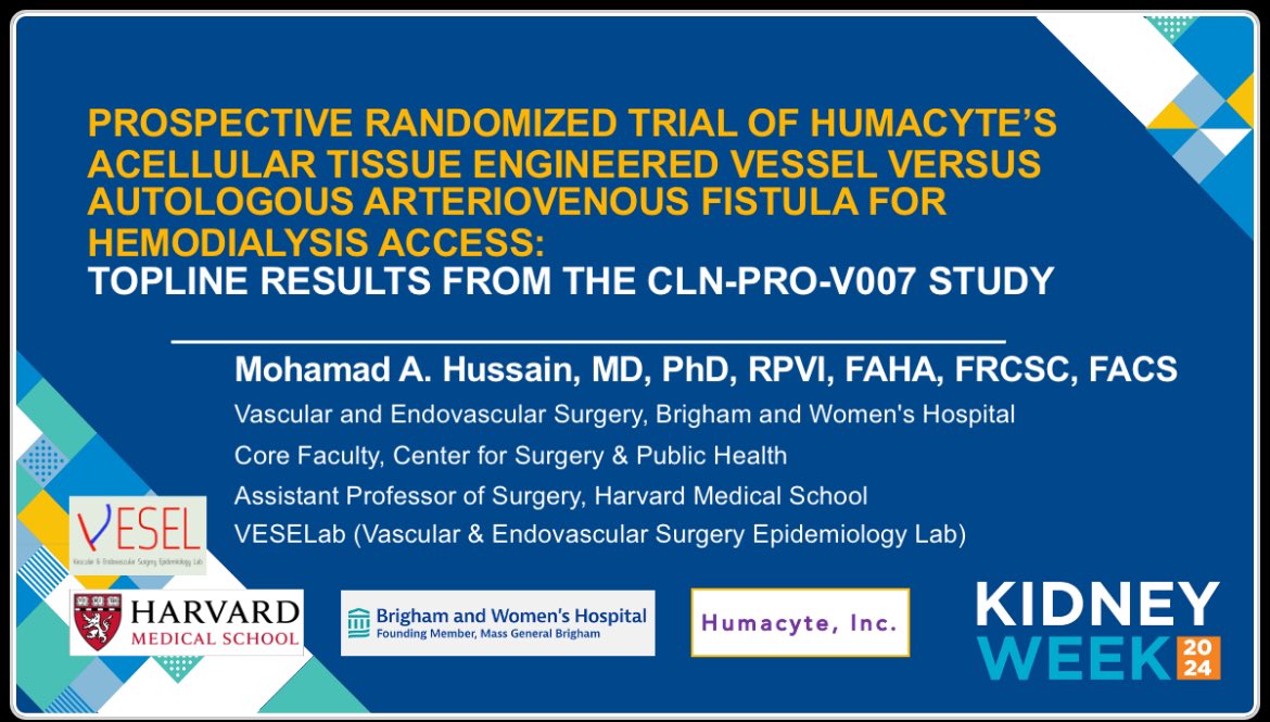 Mohamad A Hussain MD (@ma_hussainmd) on Twitter photo Thx <a href="/Neph_Times/">Nephrology Times</a> <a href="/kidney_boy/">Joel M. Topf, MD FACP</a> for highlighting our #RCT on <a href="/humacyte/">Humacyte</a>’s #ATEV vs #AVF in patients with #ESKD. Top line results will be presented tomorrow at #KidneyWk High-Impact Clinical Trials session!! <a href="/BrighamVascular/">BWH Vascular Surgery</a> <a href="/BrighamSurgery/">Brigham and Women’s Department of Surgery</a> <a href="/CSPH_BWH/">CSPH</a> #VESELab Thx <a href="/Neph_Times/">Nephrology Times</a> <a href="/kidney_boy/">Joel M. Topf, MD FACP</a> for highlighting our #RCT on <a href="/humacyte/">Humacyte</a>’s #ATEV vs #AVF in patients with #ESKD. Top line results will be presented tomorrow at #KidneyWk High-Impact Clinical Trials session!! <a href="/BrighamVascular/">BWH Vascular Surgery</a> <a href="/BrighamSurgery/">Brigham and Women’s Department of Surgery</a> <a href="/CSPH_BWH/">CSPH</a> #VESELab
