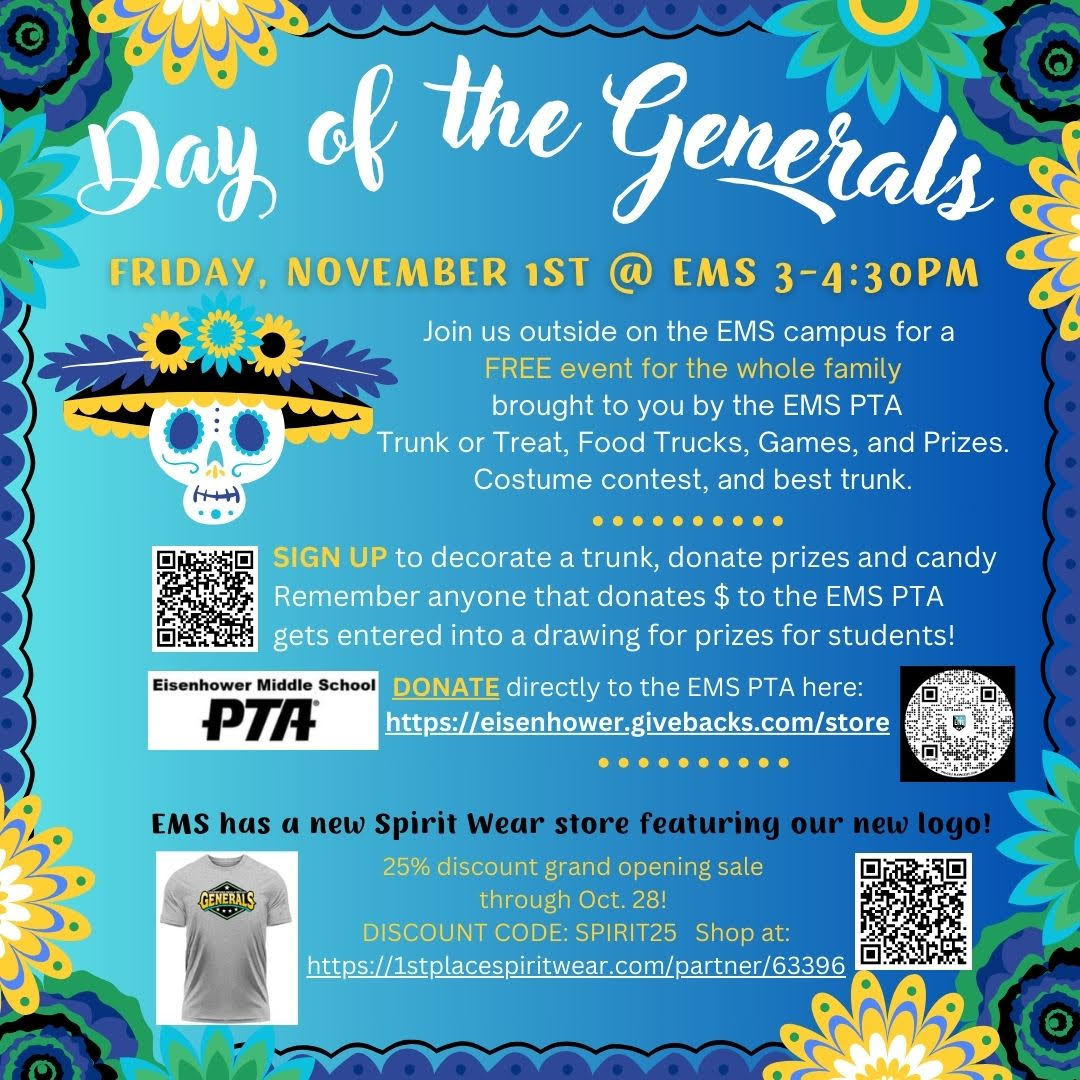 EMSGenerals's tweet photo. Hey EMS! Save the date - Day of the Generals is next Friday. We hope to see you there. https://t.co/H7hkfzo9OM