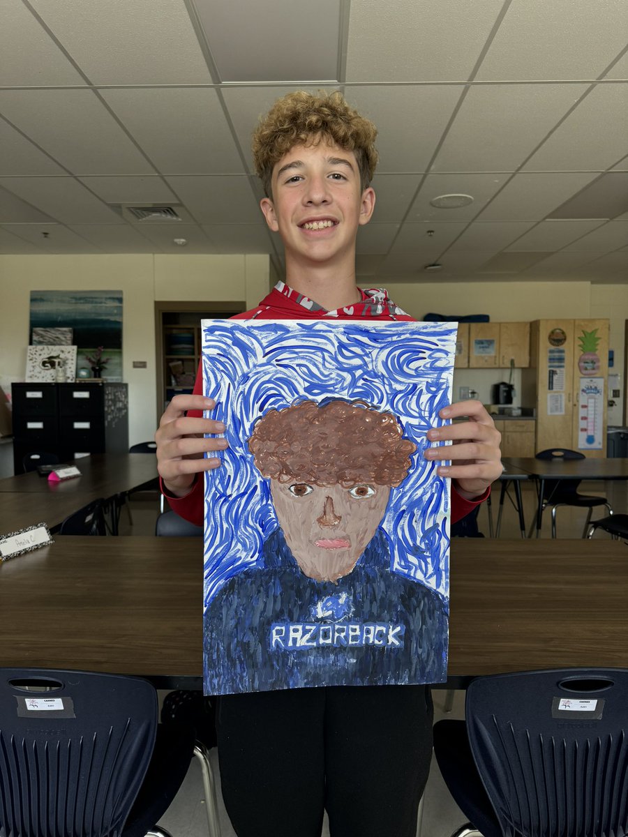 StrausGT's tweet photo. 6th grade self portraits 🥰 @NISDStraus  @NISDStrausPTA  @nisdgteac  @NISDGTAA @RootEdSA https://t.co/IgMoSuwGZU