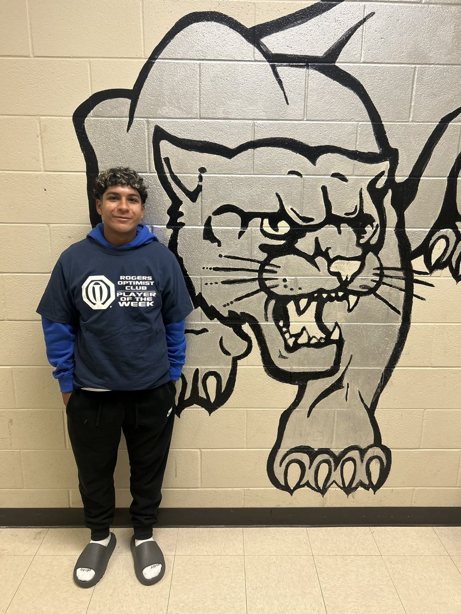 Week 8 Player of the Week is Jayvn Alegria!! Jayvn was our  team leader  in tackles this week as well as going perfect on PAT’s. He continues to get better week to week! Great job 26! Go Cougars! #SWAG #Family <a href="/kirkseycougars/">KirkseyCougars</a> <a href="/rogersmountiefb/">Rogers Mountie FB</a> <a href="/rhs_21/">RHS-Athletics</a> <a href="/PaulADrps/">RPS-Athletics</a>
