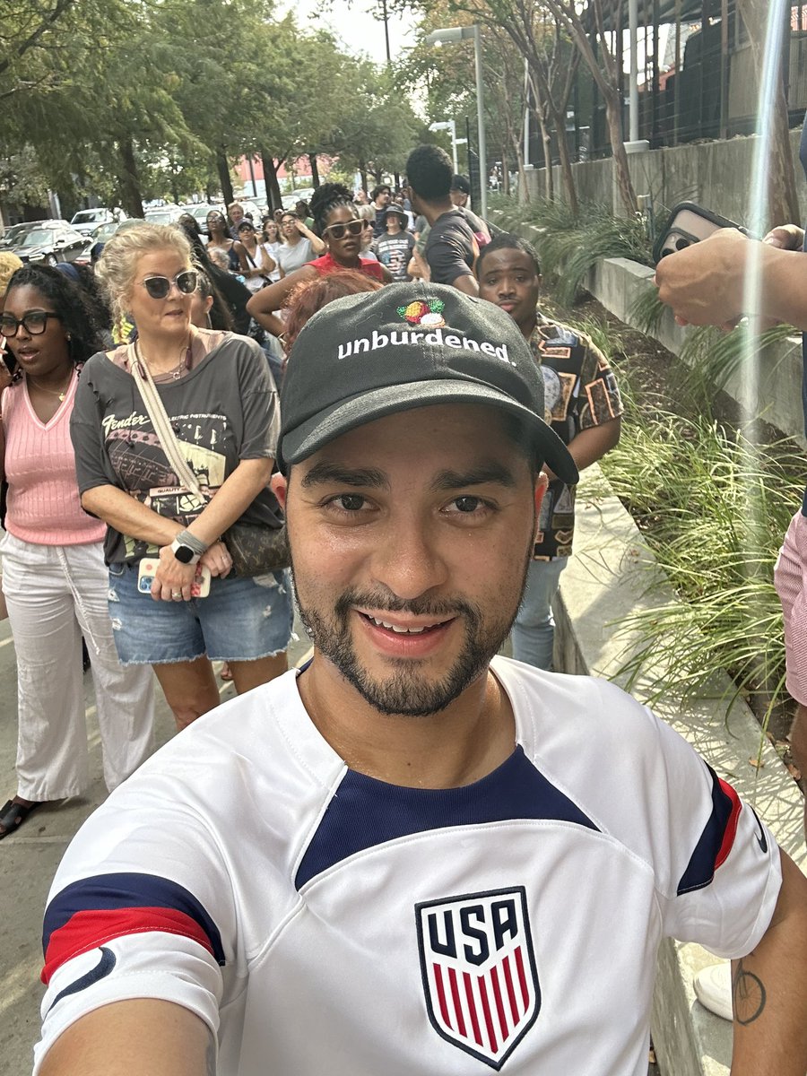 In line for #Kamalapalooza in Houston! After party at Truckyard??