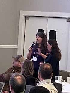 Two amazing moments this week...
LEFT: My hero MJ Wallner receives <a href="/NewFuturesNH/">New Futures</a> Legislator of the Year award. Here w/a 6YO advocate who helped block leg to ban SEL. 
RIGHT: Keynote at NH Housing conf hands the mic off to @TeamRebeccaNH  to talk up successes. (She crushed.)