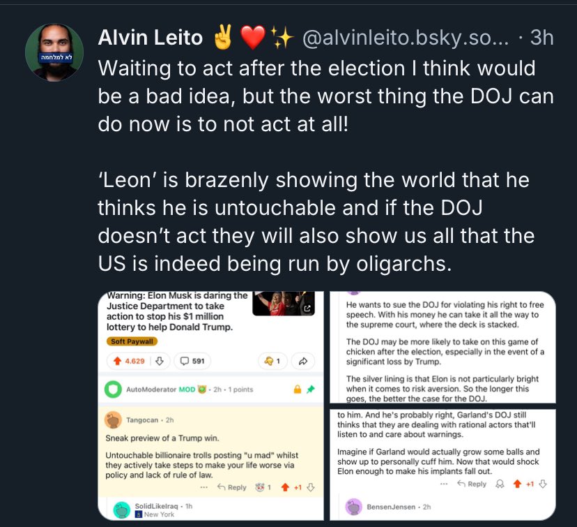 AlvinLeito's tweet photo. Another reminder why I became a passive user of what used to be Twitter.

#StayWoke #DefeattheOligarchs #TaxTheRich #HarrisWalz2024 https://t.co/VMeR2xQQpf