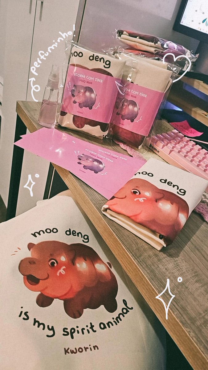 kworin_'s tweet photo. As ecobags novas ficaram uma gracinha 😭🩷 https://t.co/ukWwP70Jwn