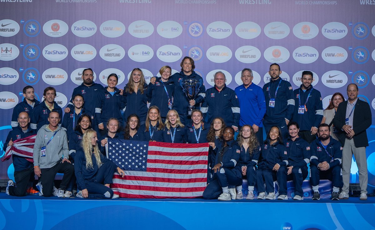 This is the first time the Women's Freestyle squad has won team Gold at U23 Worlds!  What a tough squad.