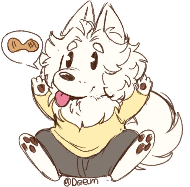 Deeum's tweet image. Was talking to a friend about drawing Milo in one of their dog-related races.

buppy
