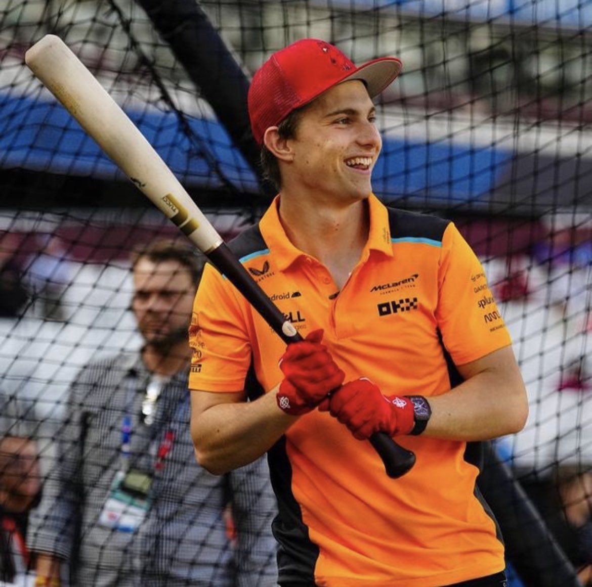 adfreebrowsing's tweet photo. look how happy he looks with a weapon in his hands… let him take it on track @fia https://t.co/JBJDka6aig