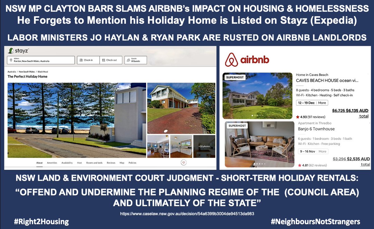 NNStrangers's tweet photo. @CairnesLinda @elias_greig Our problem: so many legislators have their snouts deep in the Airbnb money trough, and State MPs from @ChrisMinnsMP down are complicit in this activity. Biggest corporation complicit in all this is State Government's @destinationnsw.
#Right2Housing
#NeighboursNotStrangers https://t.co/ZnNwFwJBTd