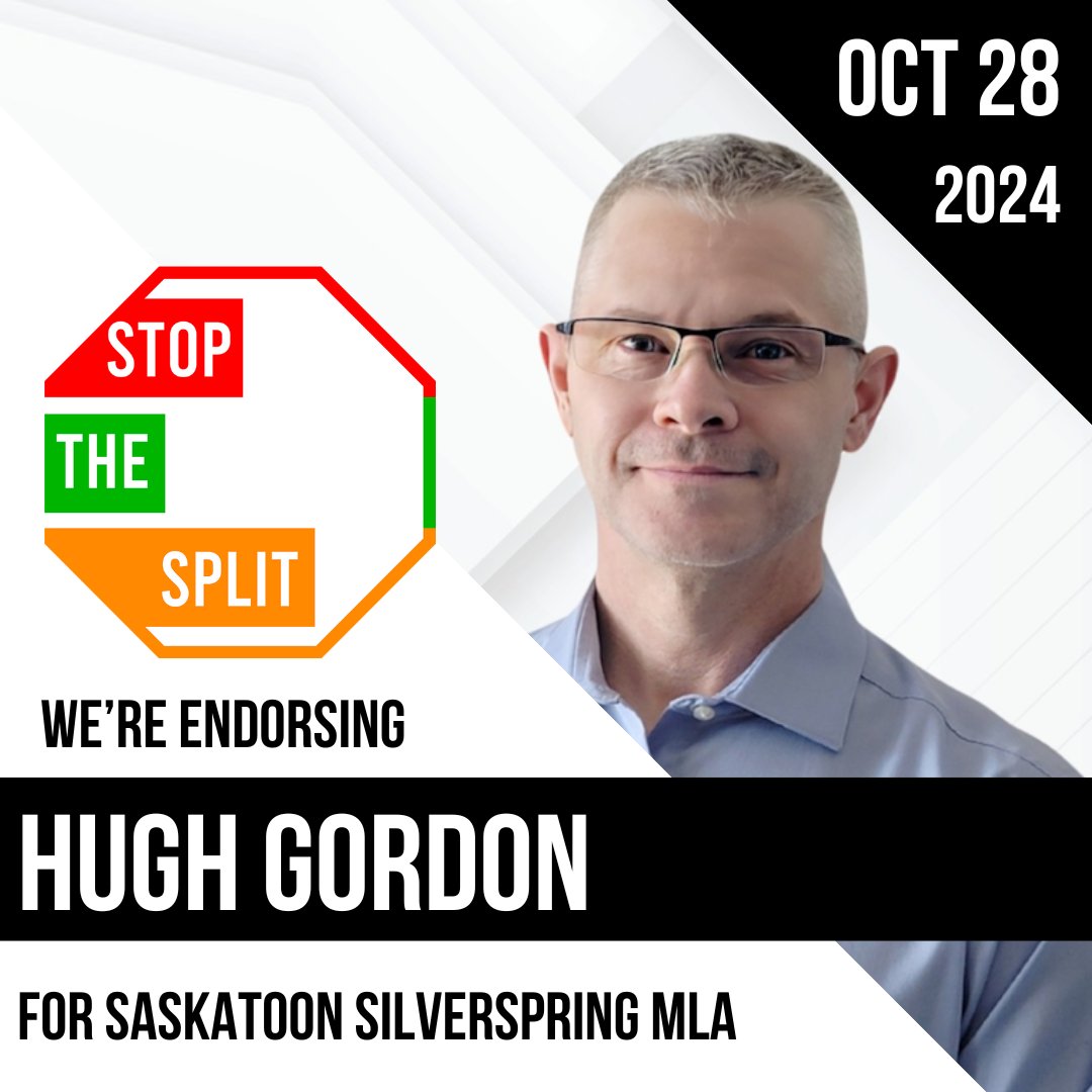 🟠We’re endorsing Hugh Gordon of the <a href="/Sask_NDP/">Saskatchewan New Democrats</a> for Saskatoon Silverspring to #UniteTheVote and #StopTheSplit on October 28!

Hugh is best positioned to defeat Scott Moe’s candidate and will fight for #SaskatoonSilverspring.

#cdnpoli #skpoli #MoeMustGo