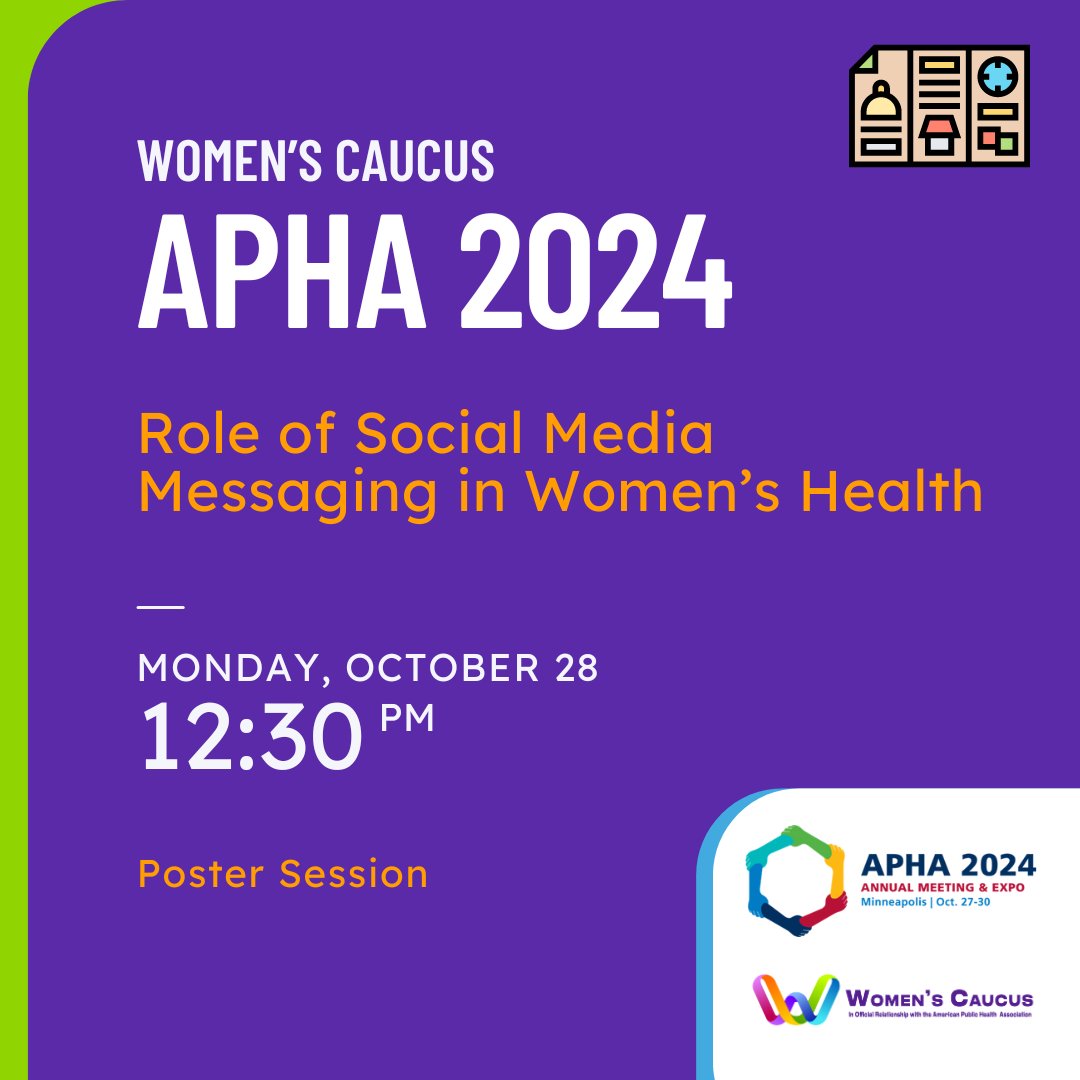 What's a better way to spend lunch than perusing some posters? Check out any of our four posters sessions happening today at 12:30PM CT. #APHA2024