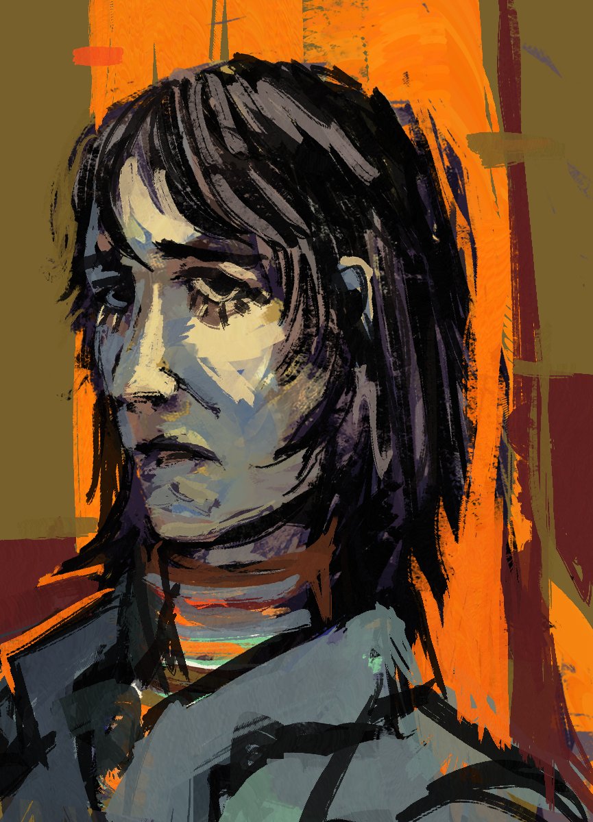 Kretesen's tweet photo. #Mouthwashing but i tried to recreate Disco Elysium's style wee woo (1/2) https://t.co/r1CRkLv3qf