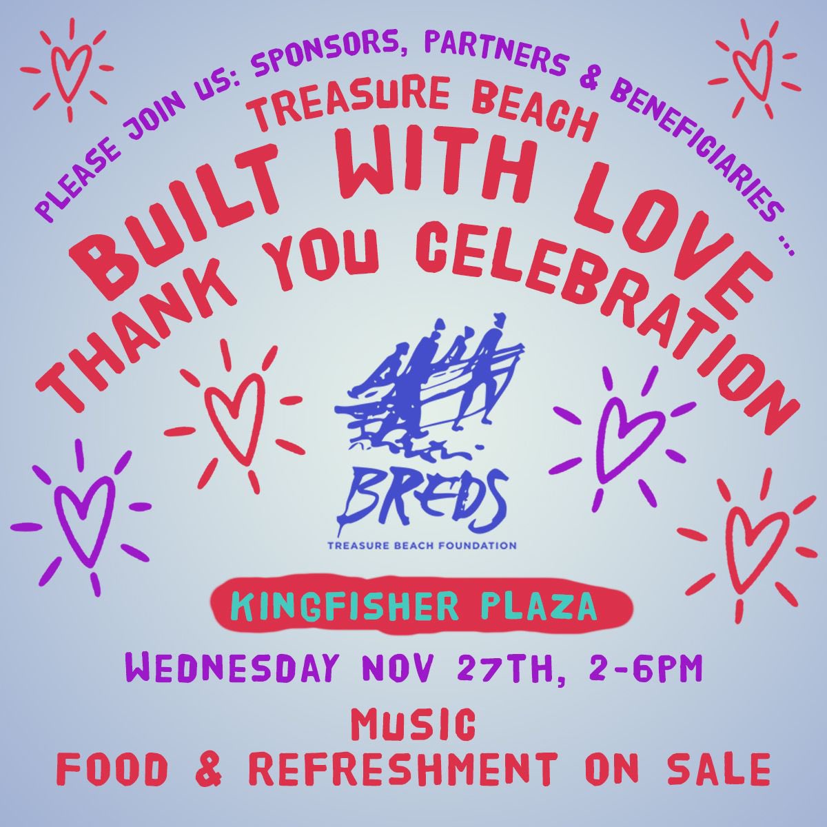 Thank you, thank you, thank you!

We are so grateful for all the love and support. 

We’re celebrating building back with love. 

Please join us.