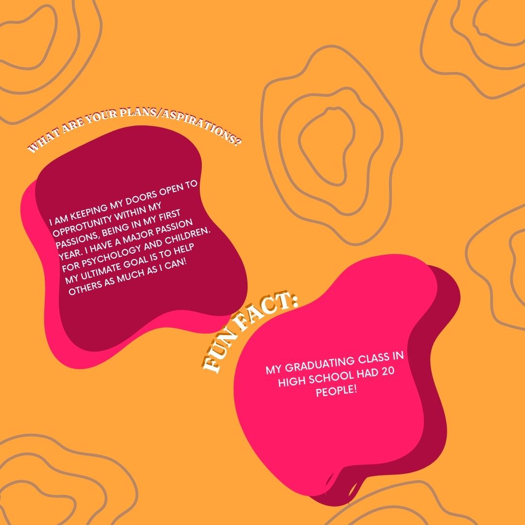 DISC_LabKids's tweet image. 🌟 Meet Kal Shary 🌟
Kal is a freshman from Spring Valley, WI, majoring in Psychology & Political Science! She joined the DISC Lab for hands-on experience in developmental psychology & social cognition. 🧠✨
Fun fact: Kal's high school class had only 20 people! 🎓