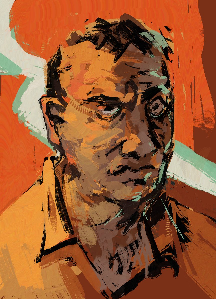 Kretesen's tweet photo. #Mouthwashing but i tried to recreate Disco Elysium's style wee woo (1/2) https://t.co/r1CRkLv3qf