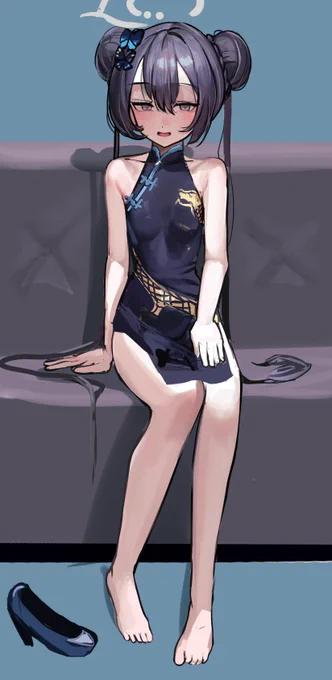 わらわの膝の上でやすむがよい状態の門主様竜華キサキ#ブルアカ 