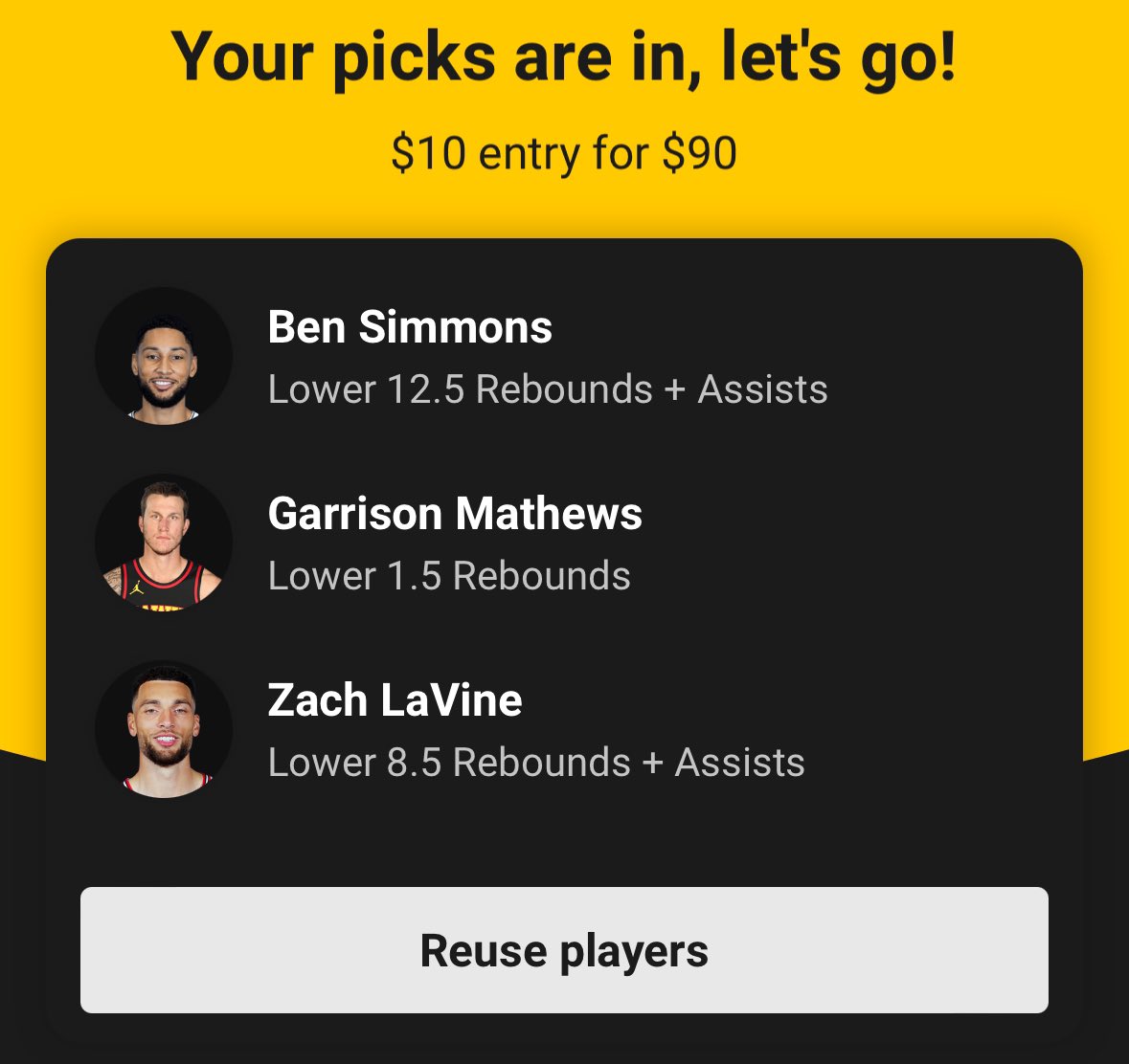 For my +EV community:

Hit this for 9x with the UD profit boost, great slip here.

#prizepicks | #DFS