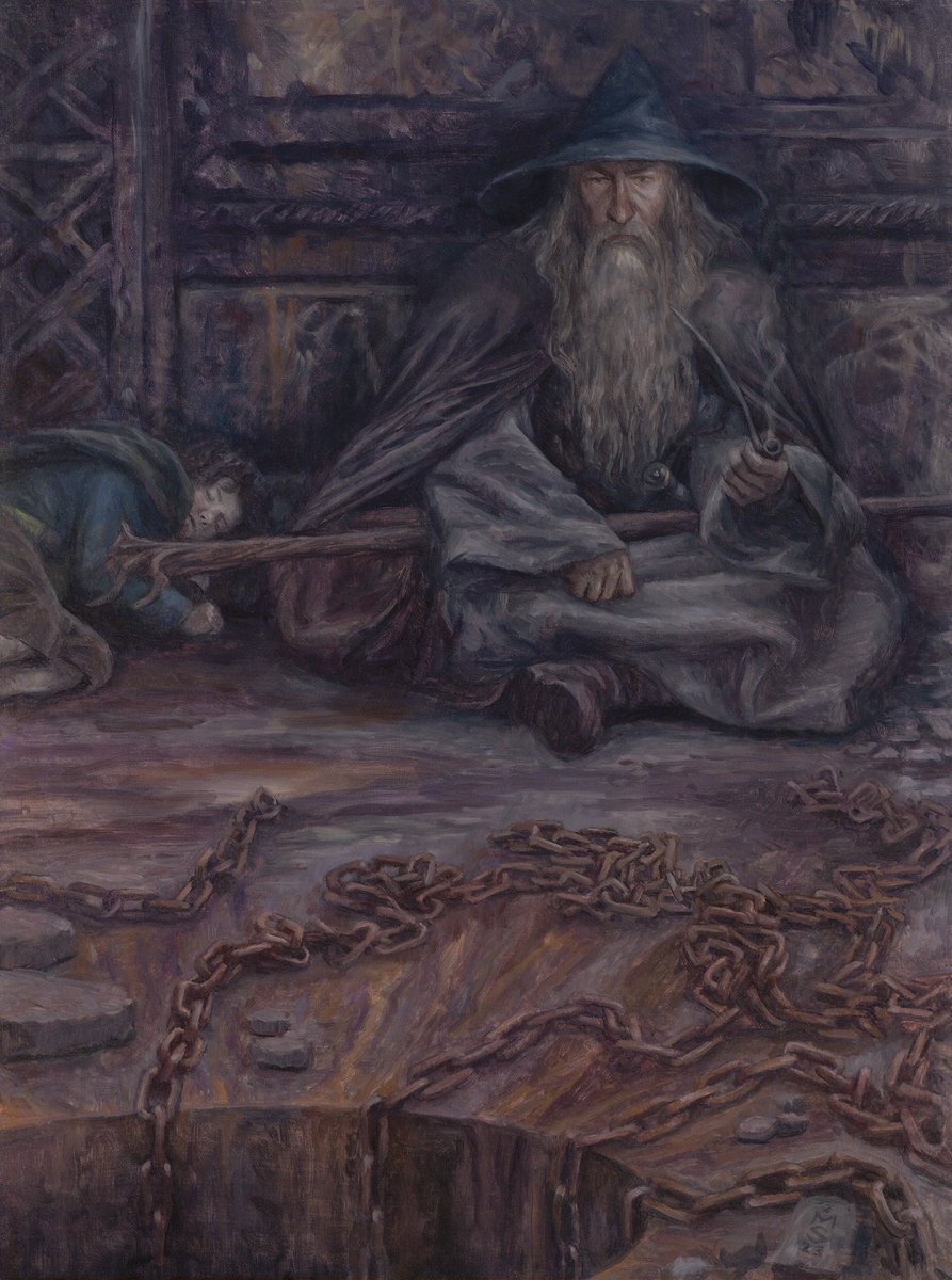 nimgaladh's tweet photo. On watch in Moria, Gandalf https://t.co/kWesE84o9a