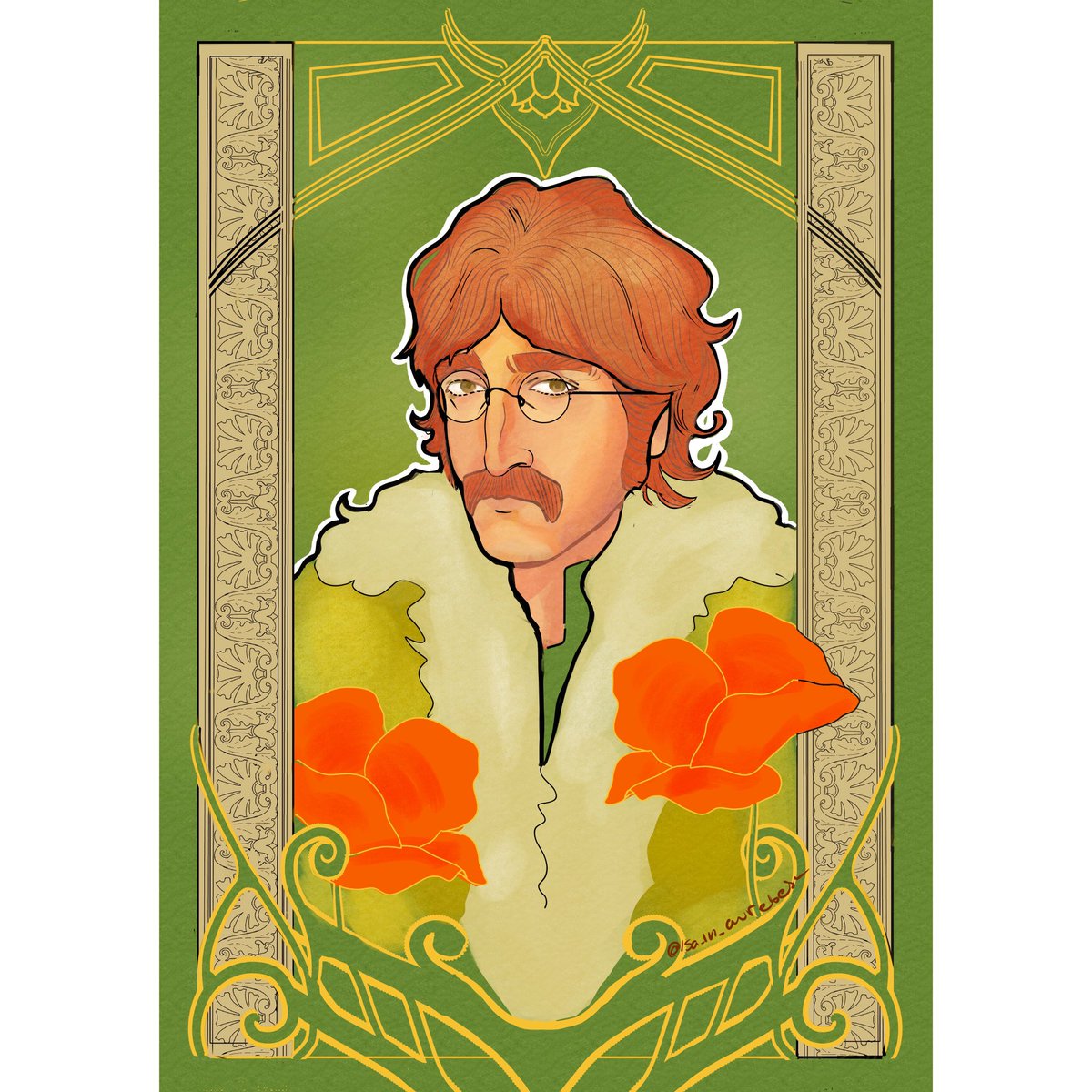 We are so back💚💚💚 commissions open!

#thebeatles #beatles #johnlennon #lennon #SgtPepperslonelyheartsclubband #sgtpepper #digitalart #artnouveau #SergeantPepper #commissions #commissionsopen #popart #60s