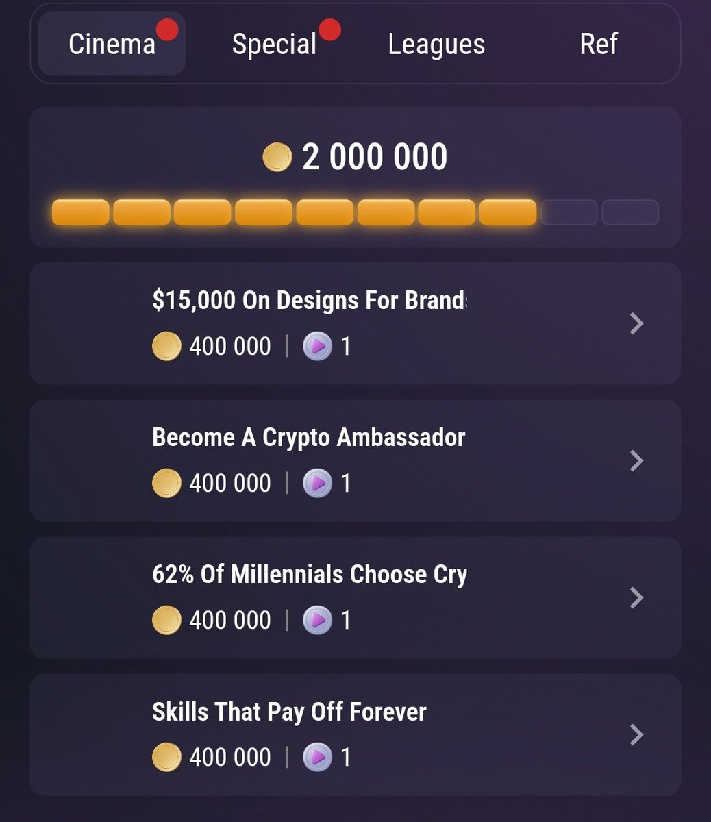 fabledfund's tweet photo. TapSwap Todays All Video Codes
🗓25/10/24
🎬Title: Skills That Pay Off Forever
CODE: ryzen
🎬Title; $15,000 on designs for brands
CODE: turbo
💯Project Link: TapSwap 👈🏻
♻️ like & Retweet if you find this useful
#Tapswap #Codetapswap #tapswapcinemacode #TapSwapCode https://t.co/16k5FWdIhz