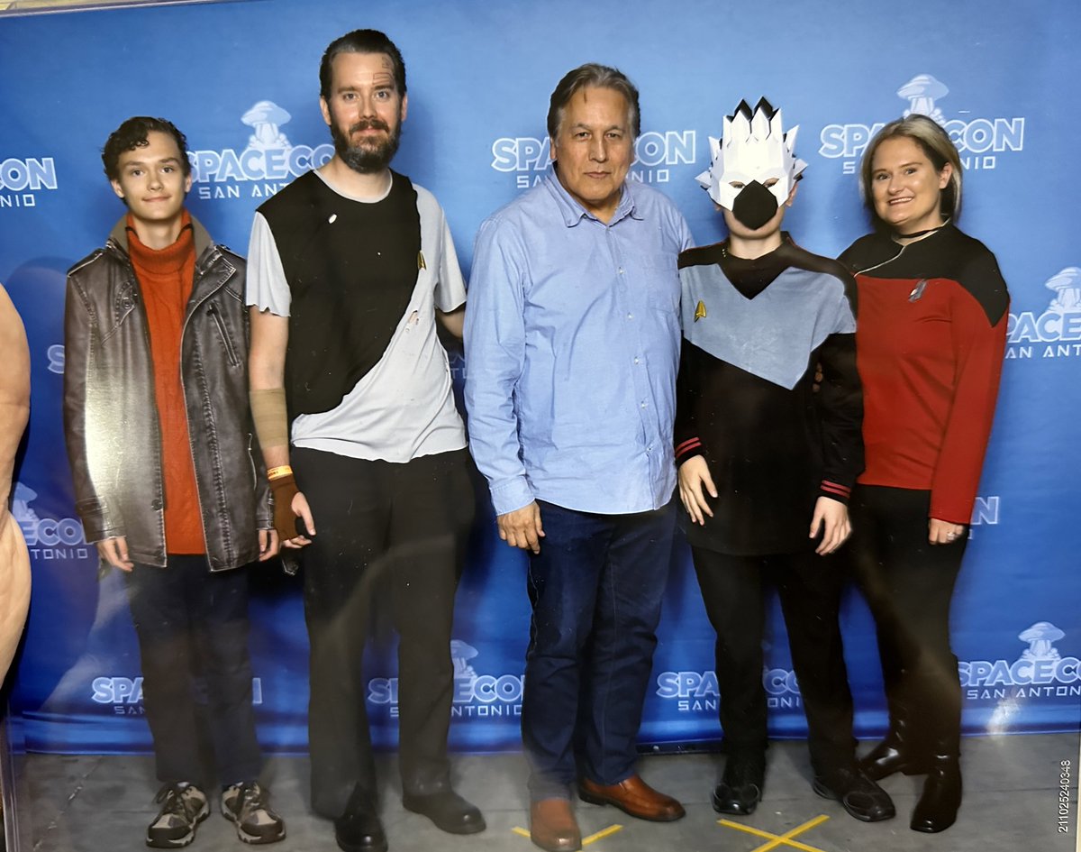 Dave Taylor (@linconspirators) on Twitter photo Wesley Crusher, stranded Chakotay, the real Captain Chakotay, Commander Adreek, and Admiral Janeway are representing Star Trek: Prodigy at <a href="/SpaceconSATX/">Spacecon San Antonio</a>. Wish you were here, @teejaye84! <a href="/TrekProdigyRoom/">Star Trek: Prodigy Writers</a> <a href="/GoodAaron/">Aaron J. Waltke</a>. Wesley Crusher, stranded Chakotay, the real Captain Chakotay, Commander Adreek, and Admiral Janeway are representing Star Trek: Prodigy at <a href="/SpaceconSATX/">Spacecon San Antonio</a>. Wish you were here, @teejaye84! <a href="/TrekProdigyRoom/">Star Trek: Prodigy Writers</a> <a href="/GoodAaron/">Aaron J. Waltke</a>.