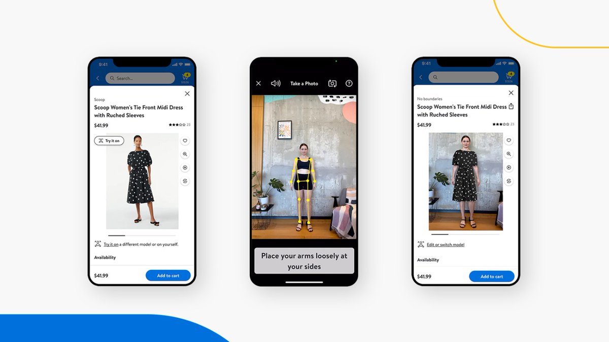 MadisonWatson09's tweet photo. @RetailPro369 Companies, such as Walmart, have created virtual try on features in the stores mobile apps to allow customers to try on makeup, clothing, etc. without even leaving the house. This technology has expanded the industry and provided a more immersive experience. https://t.co/nP1IT9hgY1