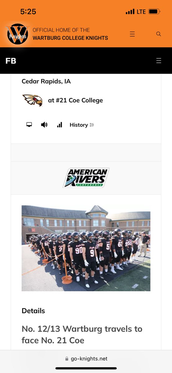 Wartburg football friends, family, alums in the area: See you all in Cedar Rapids tomorrow! Lets pack those stands!