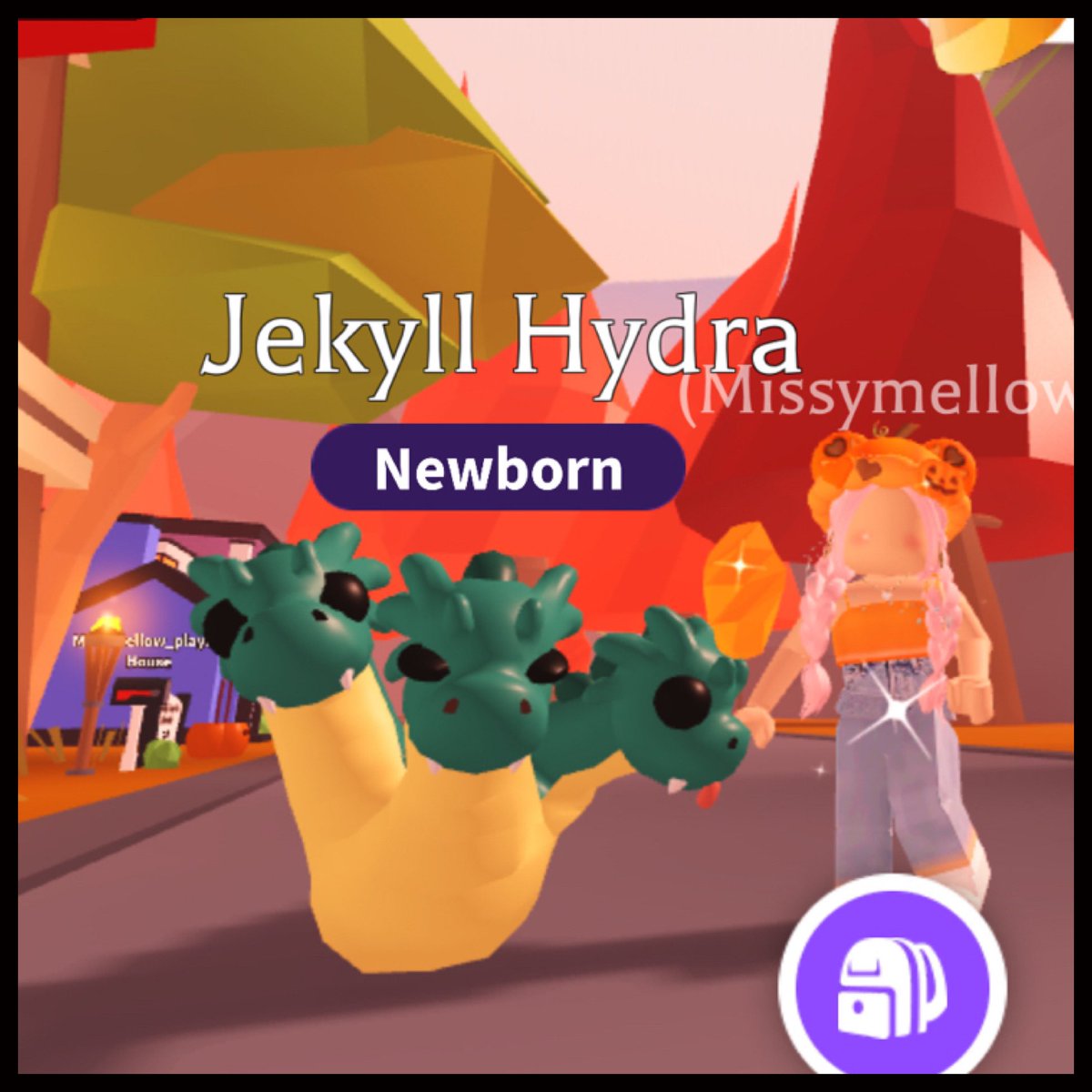 Missmellowplayz's tweet image. 💚Jekyll Hydra give-away💚

One winner will receive 1 hydra pet + ride potion 🎃

To enter:
💚 follow
🎃 share
💚 like

Ends in 48h! #adoptme #adoptmegiveaway