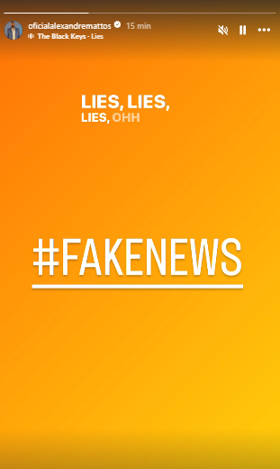 Alexandre Mattos, diretor de futebol do Cruzeiro, publica story alegando uma fake news