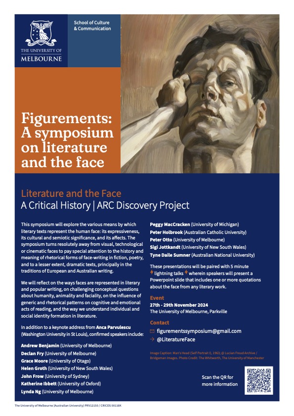 Tyne Daile Sumner (@tynedaile) on Twitter photo Registrations are now open for Figurements: A Symposium on Literature and the Face!
👁️⭐️📖
27- 29 November, 2024
University of Melbourne
<a href="/LiteratureFace/">Literature and the Face: A Critical History</a>
eventbrite.com.au/e/figurements-… Registrations are now open for Figurements: A Symposium on Literature and the Face!
👁️⭐️📖
27- 29 November, 2024
University of Melbourne
<a href="/LiteratureFace/">Literature and the Face: A Critical History</a>
eventbrite.com.au/e/figurements-…
