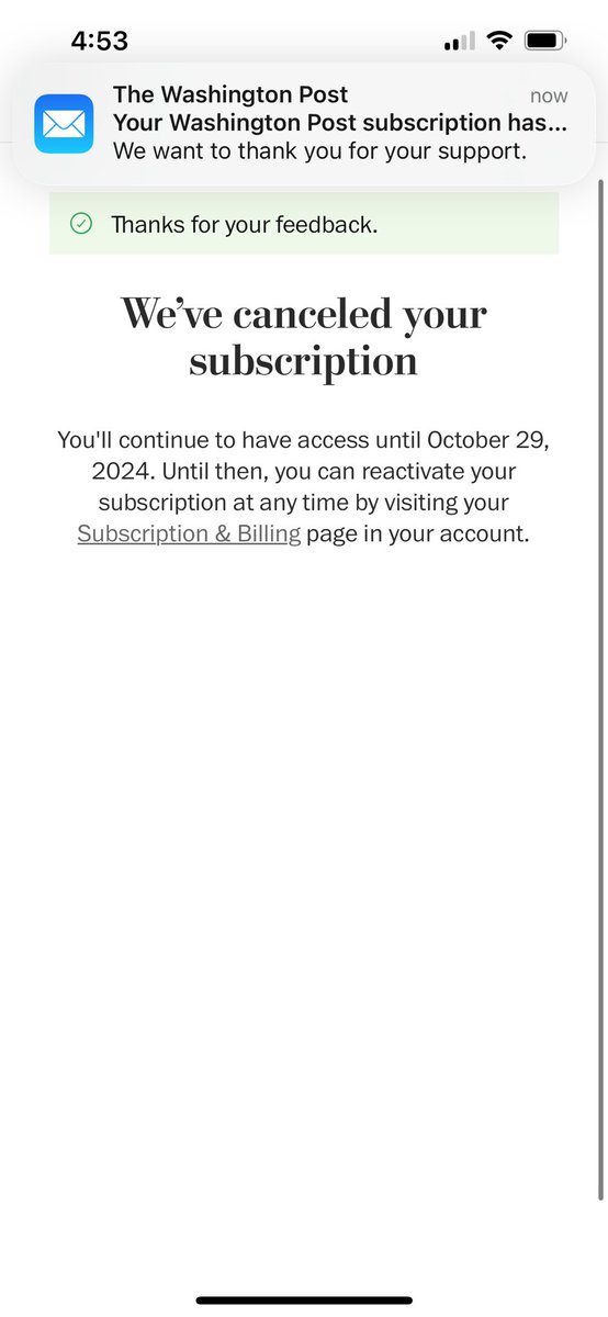 Democracy WILL die in darkness since the spineless editorial staff is too afraid to endorse Kamala. #BoycottWaPo